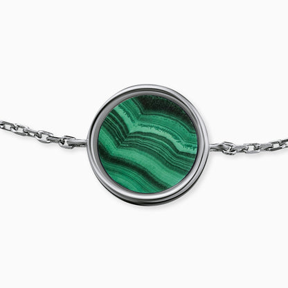 Engelsrufer women's bracelet silver with stone Malachite Powerful Stone