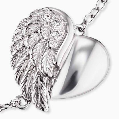Engelsrufer women's bracelet heart and wing pendant with zirconia