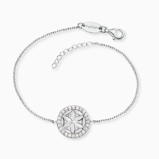 Engelsrufer bracelet silver flower of life symbol with zirconia