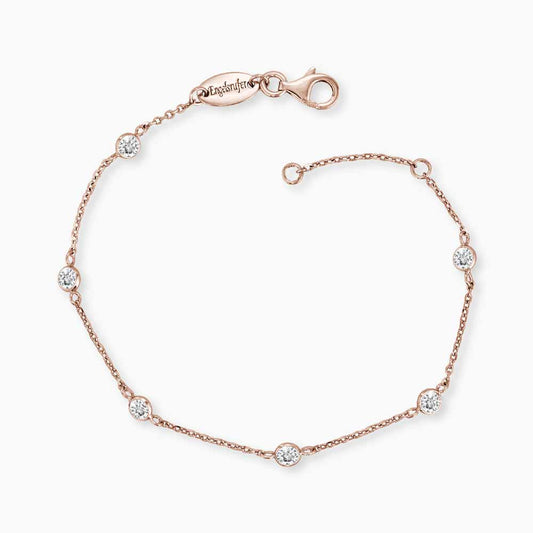 Armband 925er Silber Moonlight mit Zirkonia roségold
