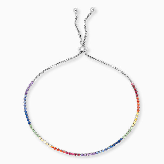 Engelsrufer bracelet silver with colorful zirconia stones and drawstring closure