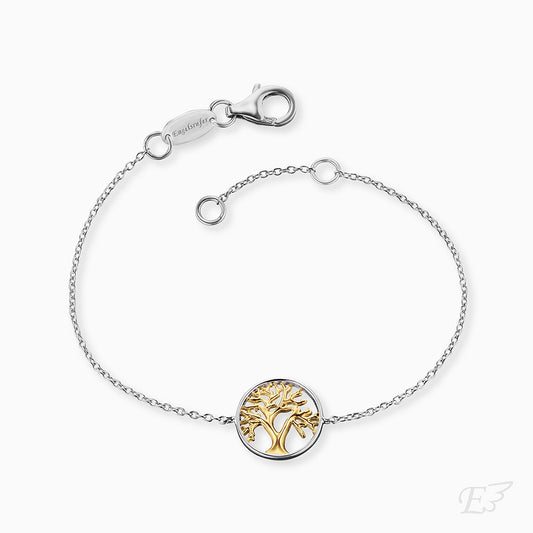 Engelsrufer women's bracelet real silver bicolor with tree of life motif
