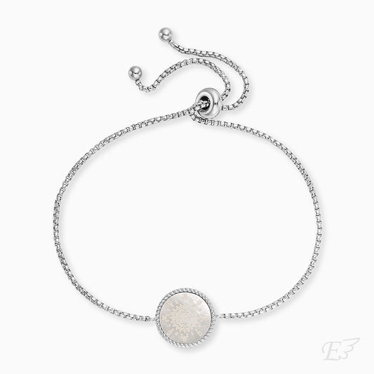 Engelsrufer women's bracelet with compass made of mother-of-pearl in sterling silver