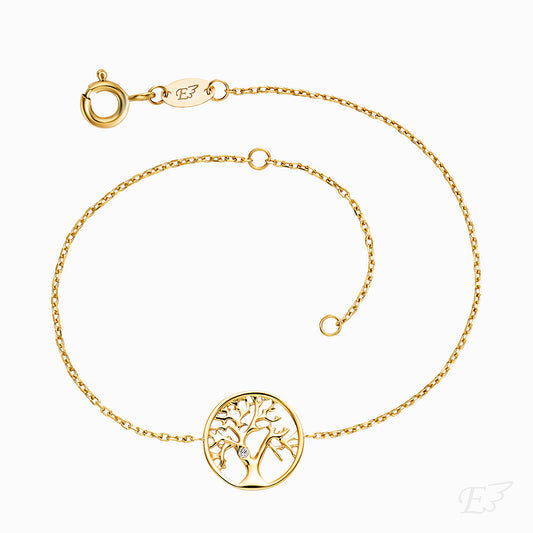 Engelsrufer real gold bracelet with tree of life and diamond