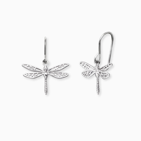 Engelsrufer women's earrings, silver dragonfly earrings