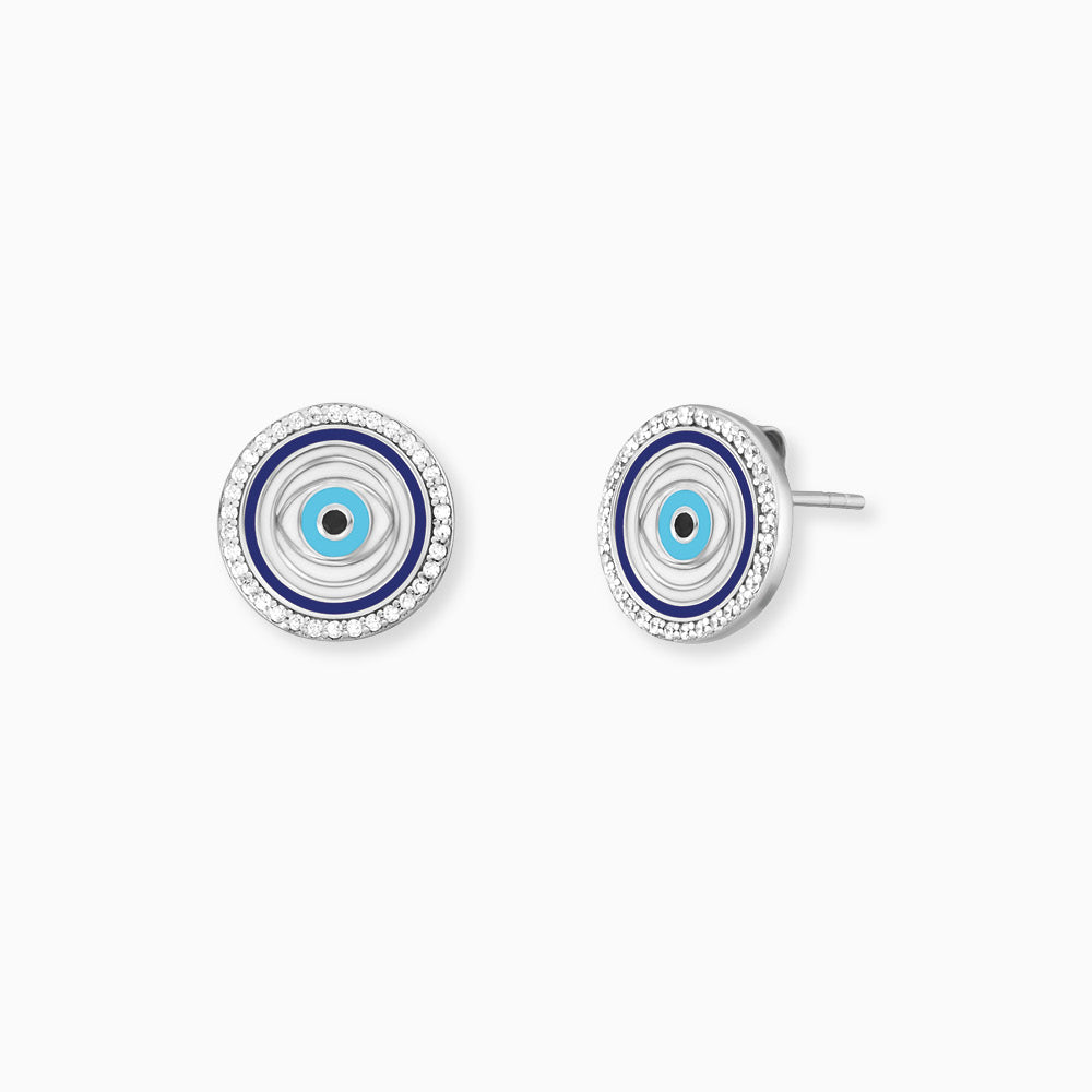 Engelsrufer women's earrings stud earrings silver Nazar eye with zirconia