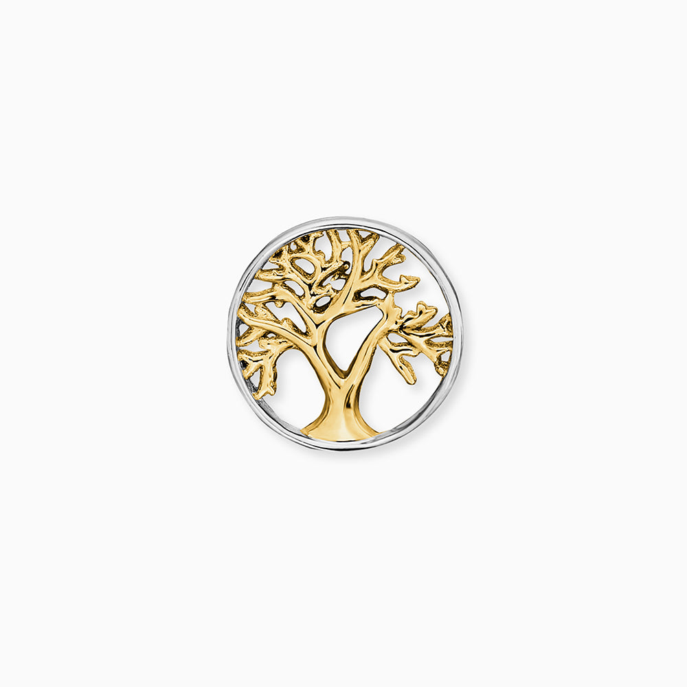 Engelsrufer women's stud earrings sterling silver bicolor with tree of life motif