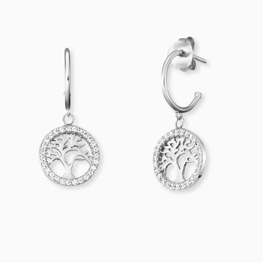 Engelsrufer hoop earrings silver earrings tree of life with zirconia