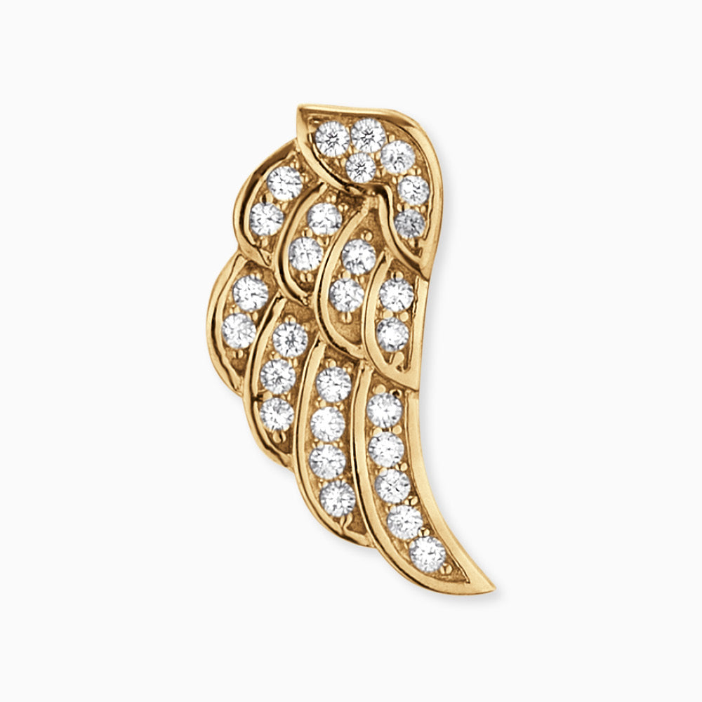 Engelsrufer earring stud wing with zirconia gold