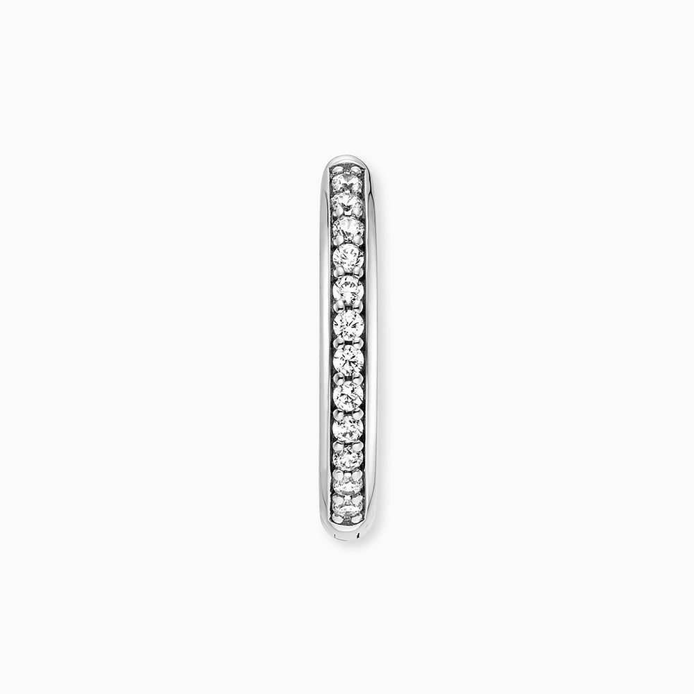Engelsrufer Creole Lola in 925 silver with zirconia stones