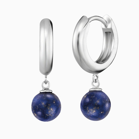 Engelsrufer women's creole silver with lapis lazuli pearl