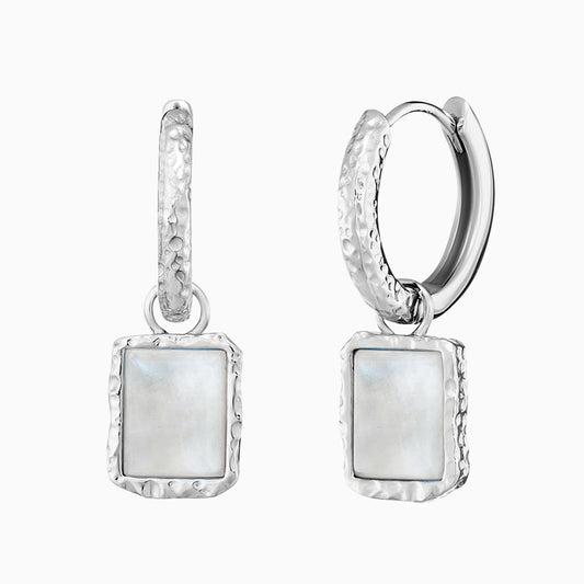 Engelsrufer women's creole silver Pure Moon with moonstone
