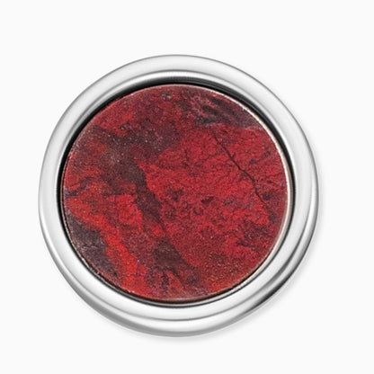 Engelsrufer earrings silver plugs with red jasper power stone