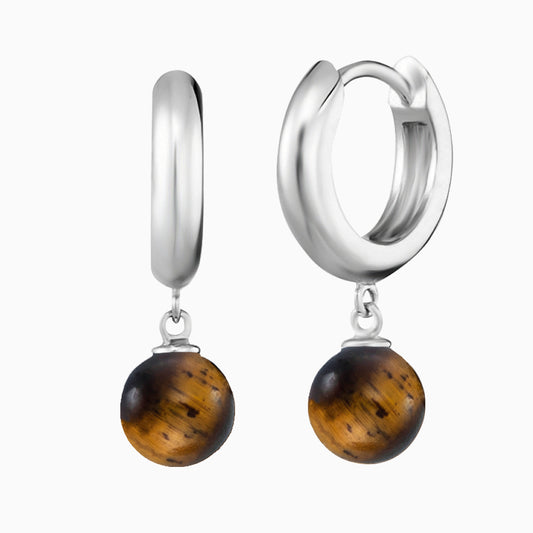 Engelsrufer women's creole silver with tiger eye pearl