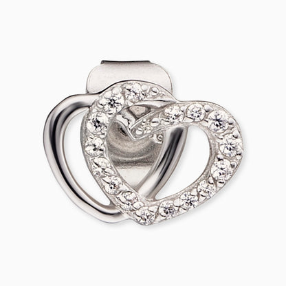 Set 2 heart silver with zirconia