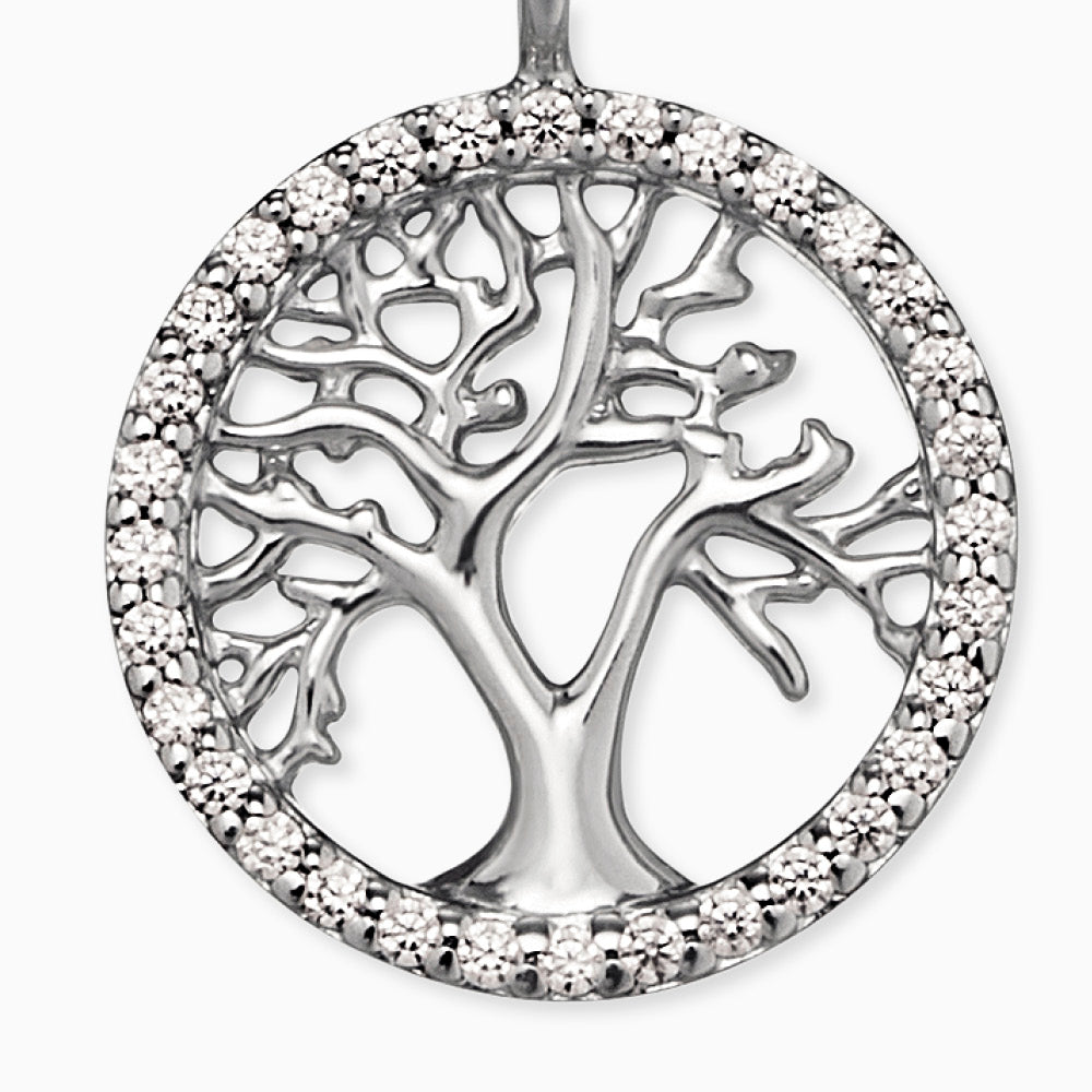 Set 2 Lebensbaum Silber mit Zirkonia
