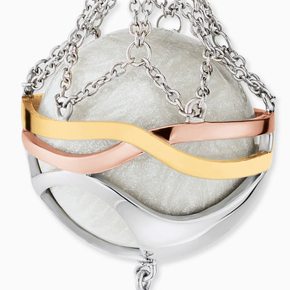 Engelsrufer necklace with Paradise tricolor pendant with white Chime