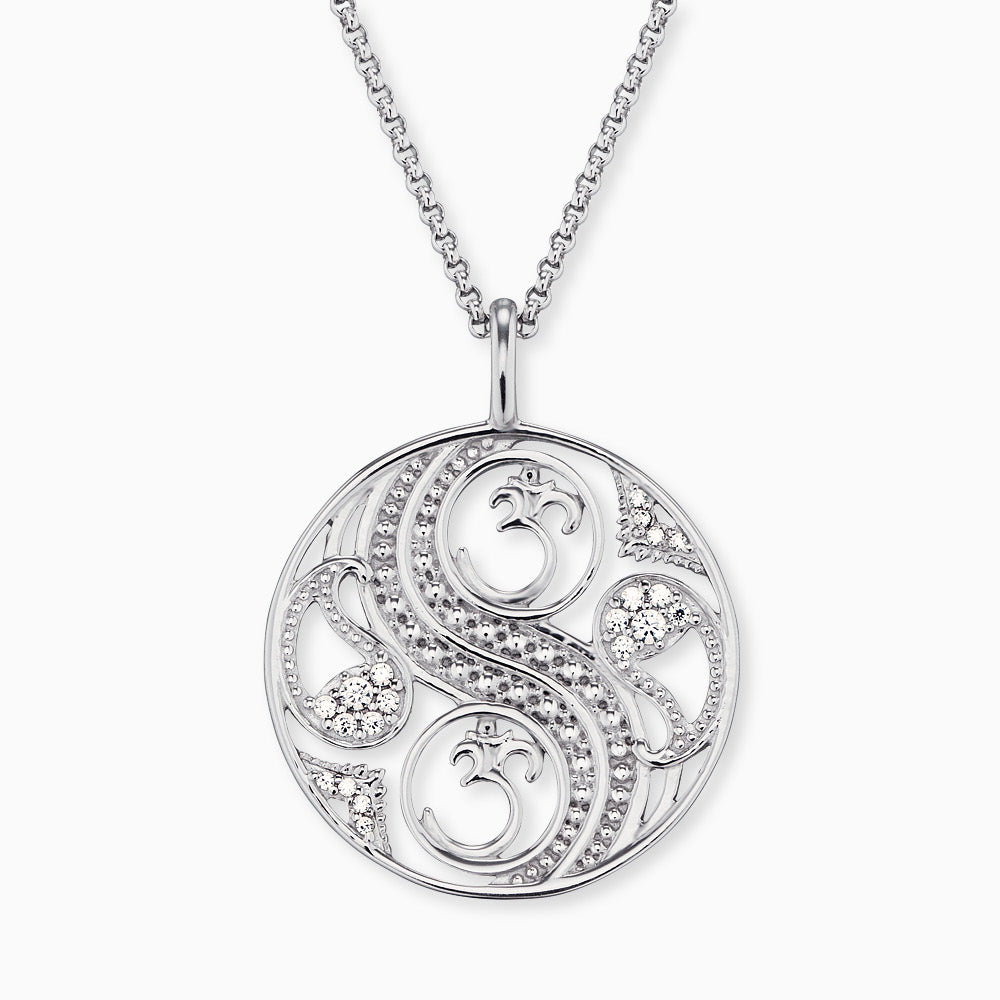 Engelsrufer women's necklace with zirconia stone balance pendant