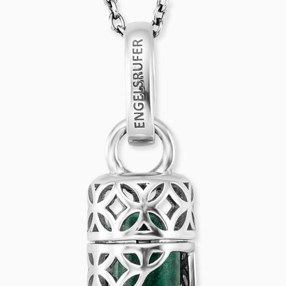 Engelsrufer women's necklace with pendant silver with malachite power stone size M