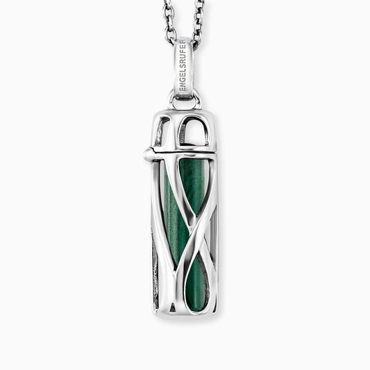 Engelsrufer pendant with chain silver with malachite power stone size S