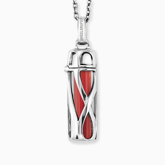 Engelsrufer women's silver necklace with pendant with red jasper power stone size S