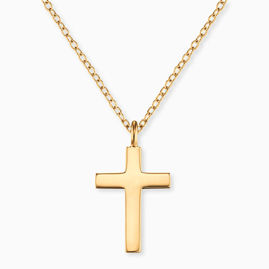 Engelsrufer women's necklace with cross pendant silver gold plated