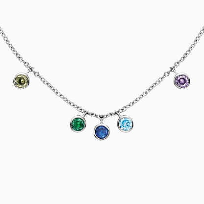 Engelsrufer Damen Halskette Moonlight Silber mit Zirkonia Multicolor