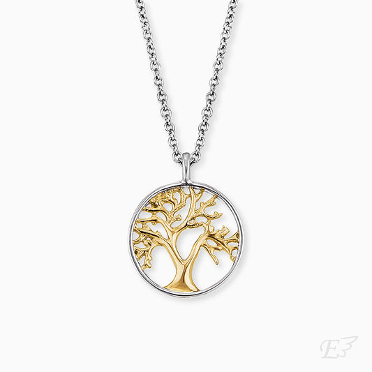 Engelsrufer women's necklace sterling silver bicolor with tree of life motif
