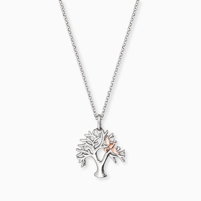 Engelsrufer Damen Halskette Lebensbaum Silber mit Rosé Taube