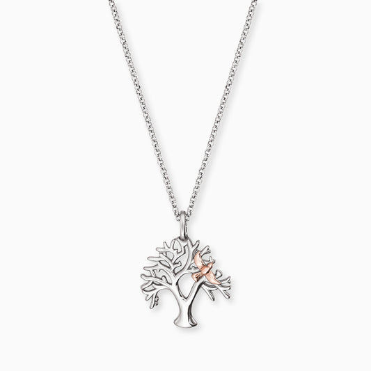 Engelsrufer women's necklace tree of life silver with rose dove