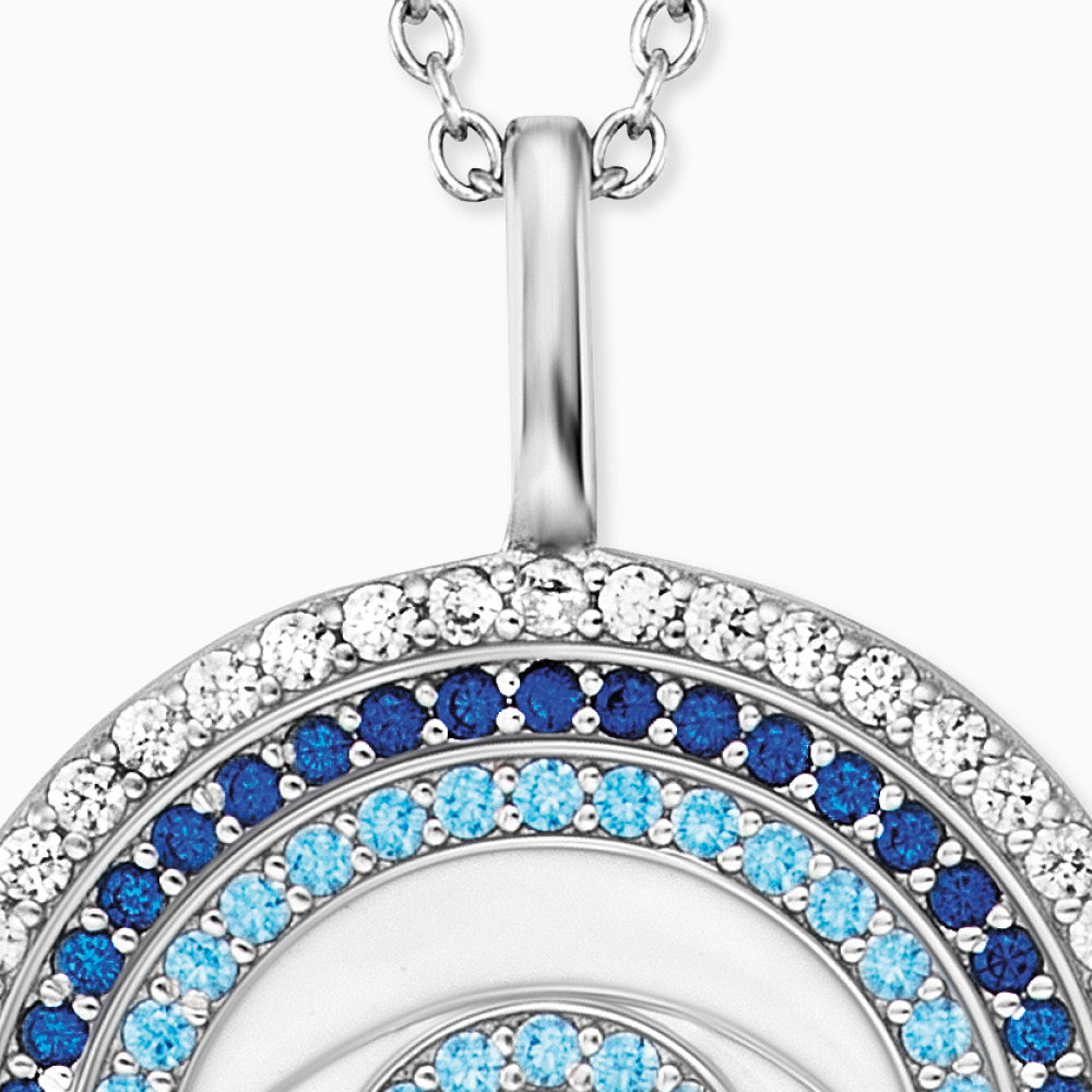 Engelsrufer women's necklace silver Nazar eye with enamel & zirconia stones Lucky Eye