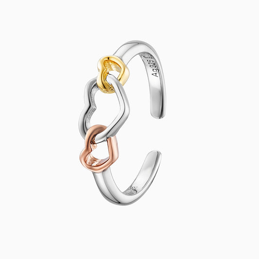 Engelsrufer Damen Ring Silber mit With Love Tricolor