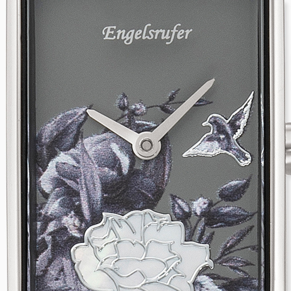 Engelsrufer watch flower with nubuck leather strap gray (changeable)