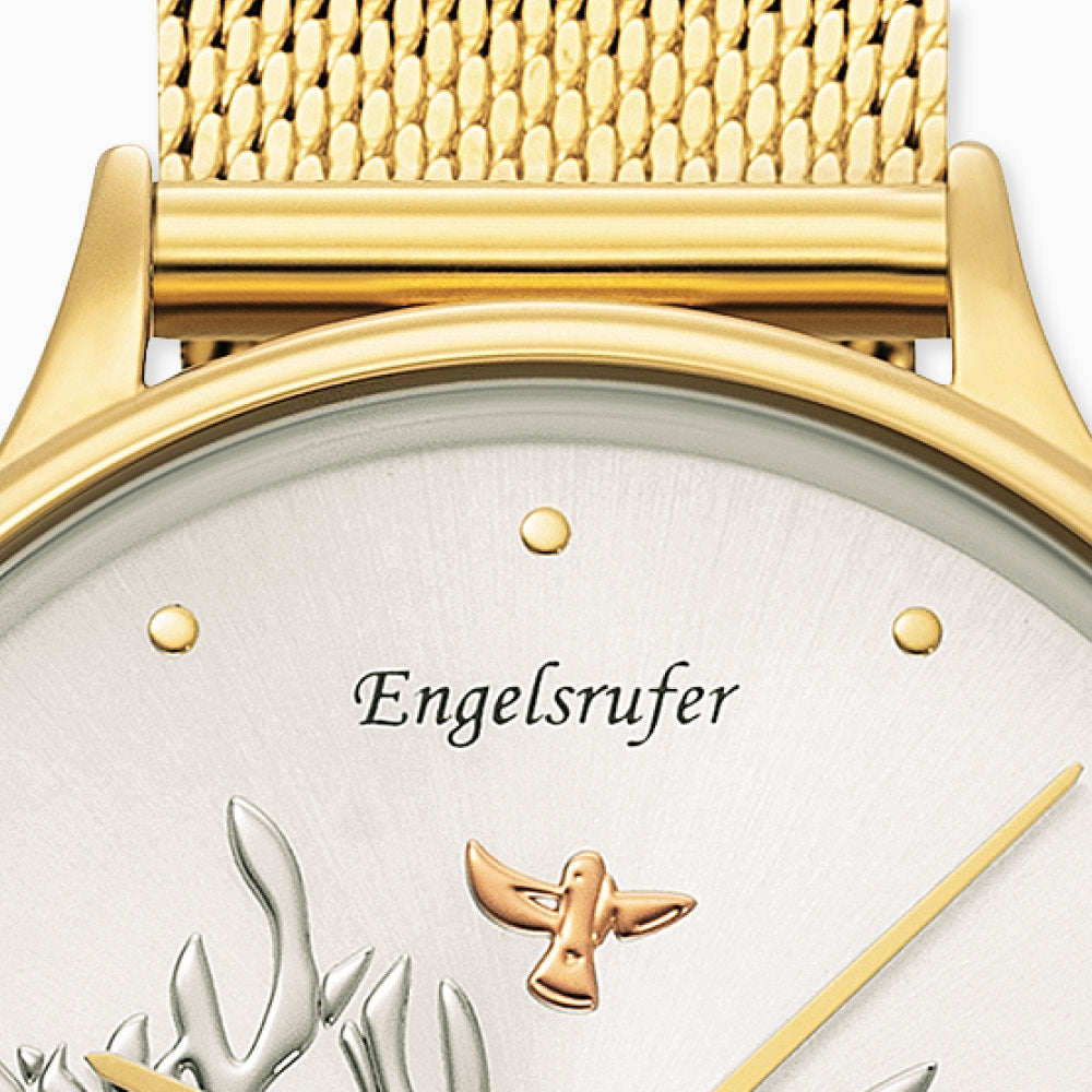 Engelsrufer watch Tree of Life analogue with gold mesh band