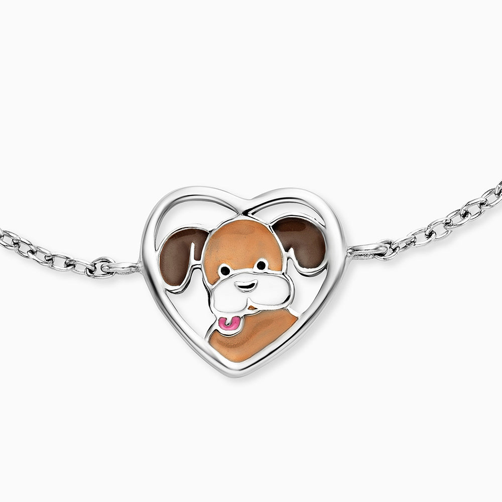 Engelsrufer children's bracelet girl dog with multicolored enamel