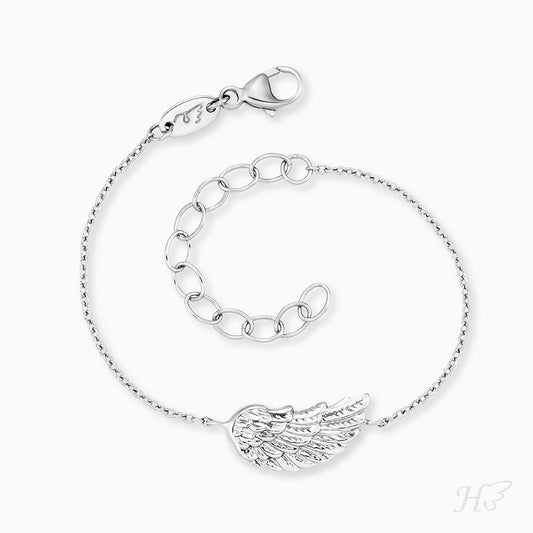 Engelsrufer girls children's bracelet with wings in silver