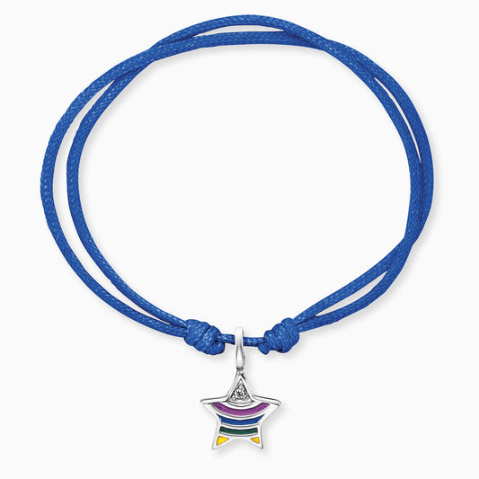 Engelsrufer girls children's bracelet blue nylon with star pendant