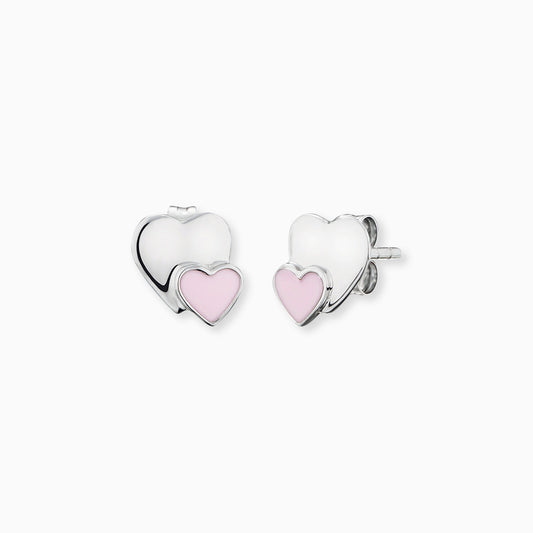 Engelsrufer girls ear studs silver hearts with zirconia