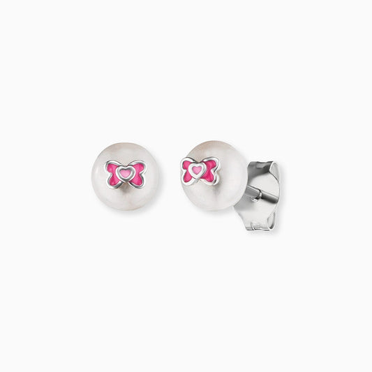 🎁 Kinder Ohrringe 925er Silber Schleifen mit Emaille (100% off)