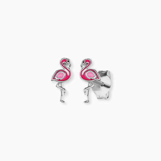 Engelsrufer Kinderohrringe Silber mit rosa Flamingo