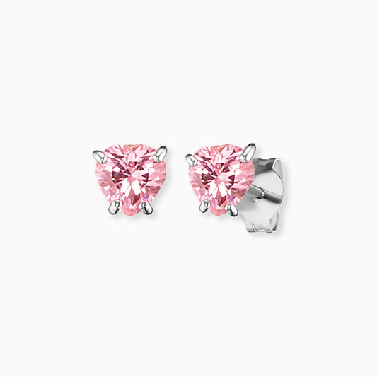 Engelsrufer girls silver ear studs with heart made of zirconia stone