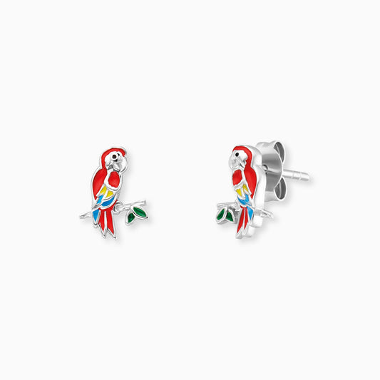 Engelsrufer children's earrings silver red parrot