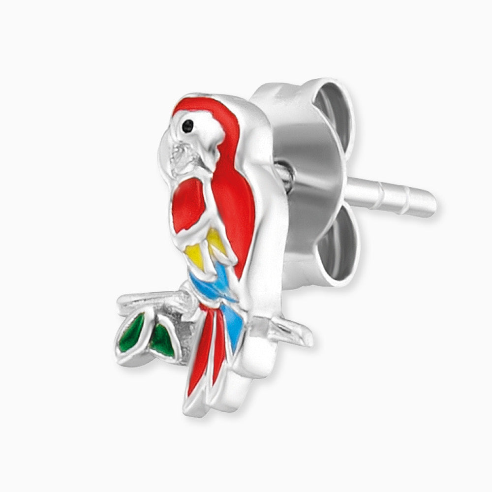 Engelsrufer Kinderohrringe Silber rotem Papagei