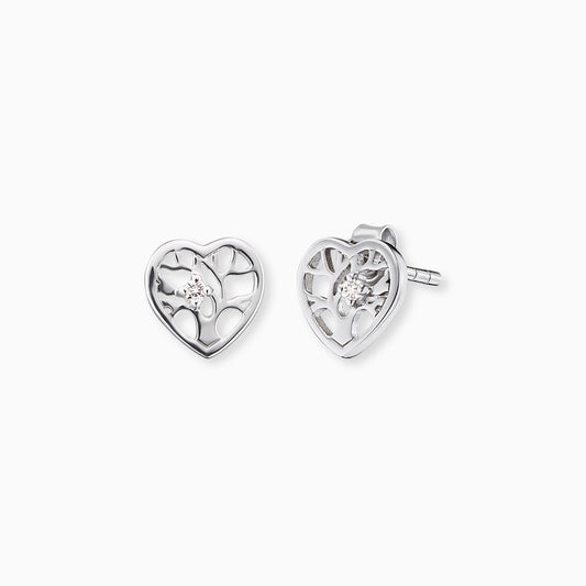 Engelsrufer girls stud earrings silver tree of life motif with zirconia