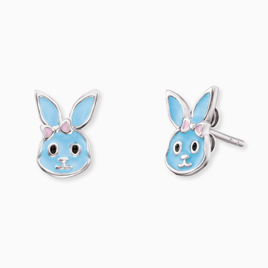 Engelsrufer children's earrings silver with blue rabbit