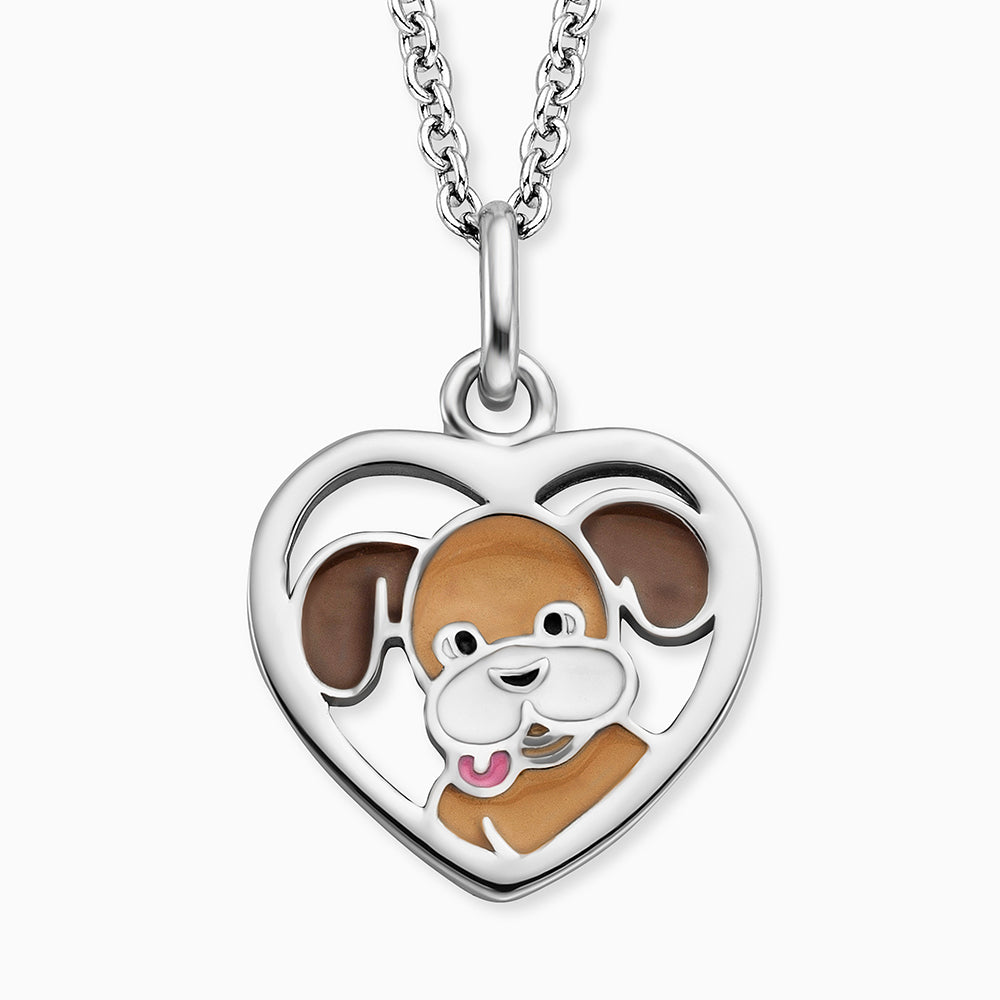 Engelsrufer children's necklace girl dog with multicolored enamel