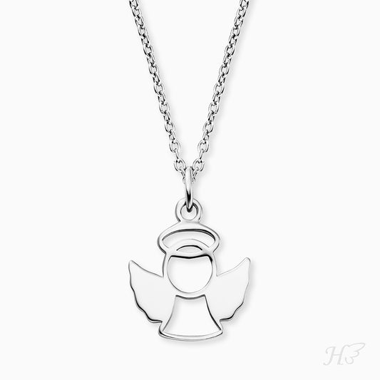 Engelsrufer girls' children's necklace in silver with halo angel