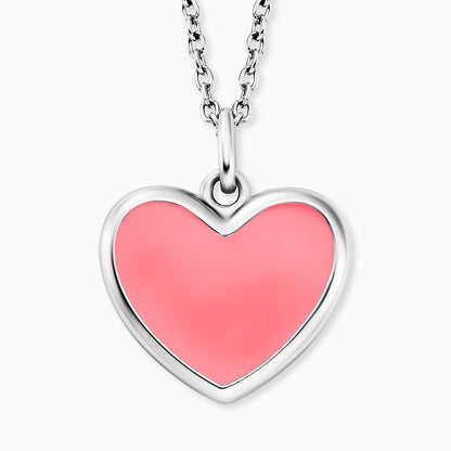 Engelsrufer necklace girl with enamel heart pendant in pink