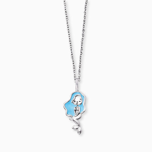 Engelsrufer Kinderkette Mädchen Silber mit blauer Meerjungfrau Anhänger