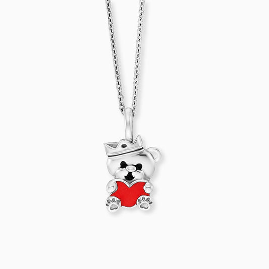 Engelsrufer children's necklace girls silver bear with heart pendant